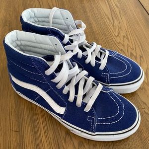 Vans Old Skool Blue Suede High Tops Size 4.5